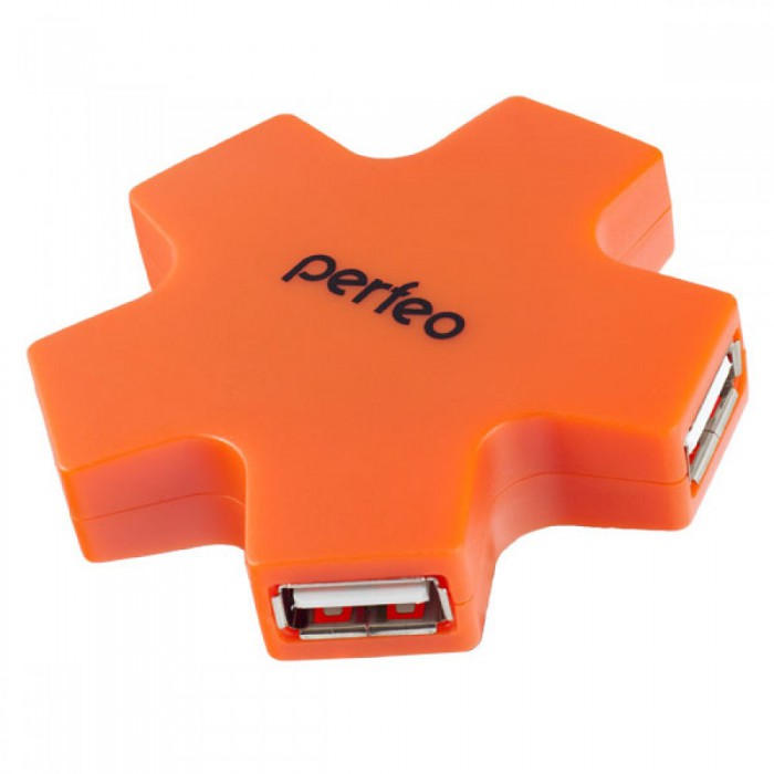 

Переходник Perfeo PF-HYD-6098H USB-HUB 4 Port Orange (PF_5050)