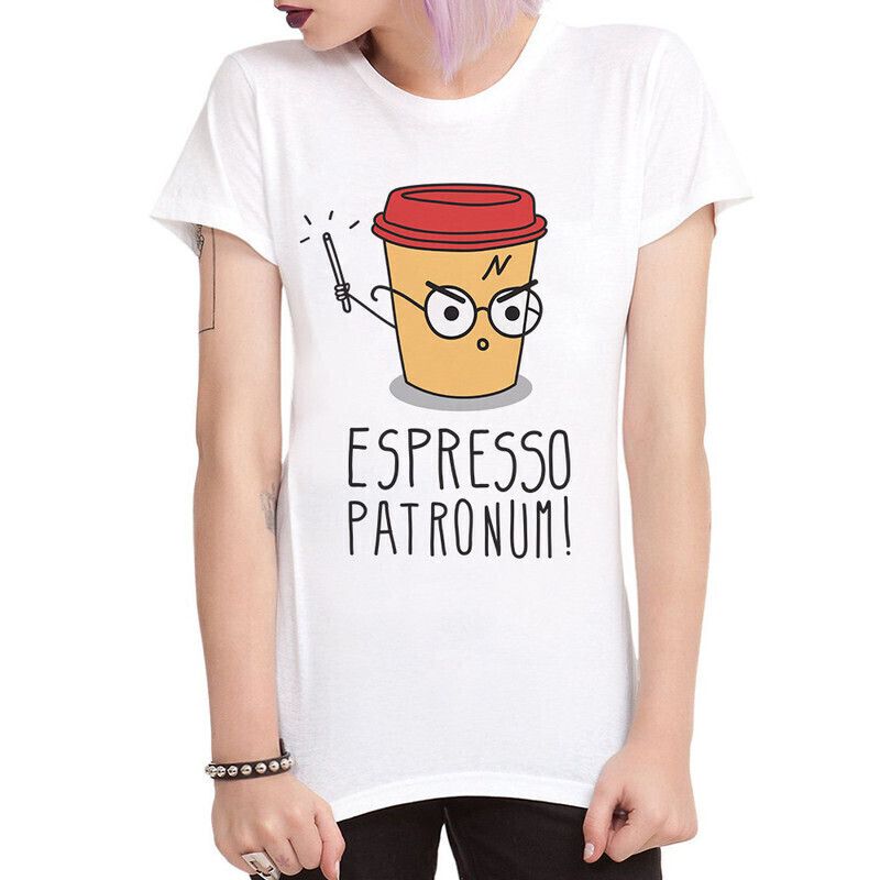 

Футболка женская Dream Shirts Эспрессо Патронум 10003441 белая L, Эспрессо Патронум 10003441