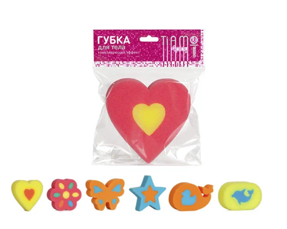 

Губка для тела TIAMO 4Play "ФАНТАЗИЯ ", плоская лазерная, Разноцветный
