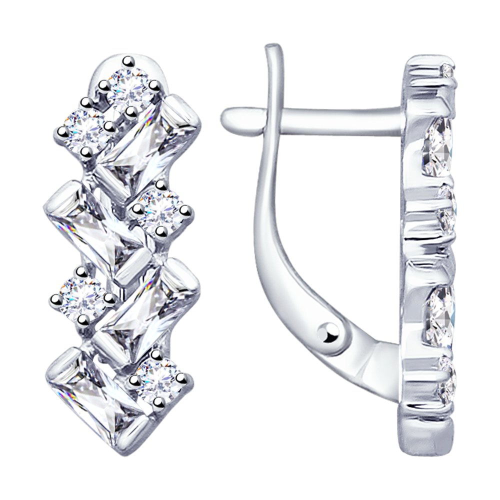

Серьги из серебра с фианитом SOKOLOV 94022756, 94022756