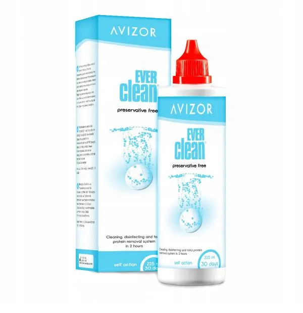 Пероксидная система Avizor, раствор для контактных линз Ever Clean, 225 мл, 30 таблеток
