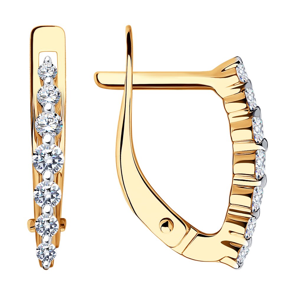 

Серьги из красного золота SOKOLOV 029761, фианит, 029761