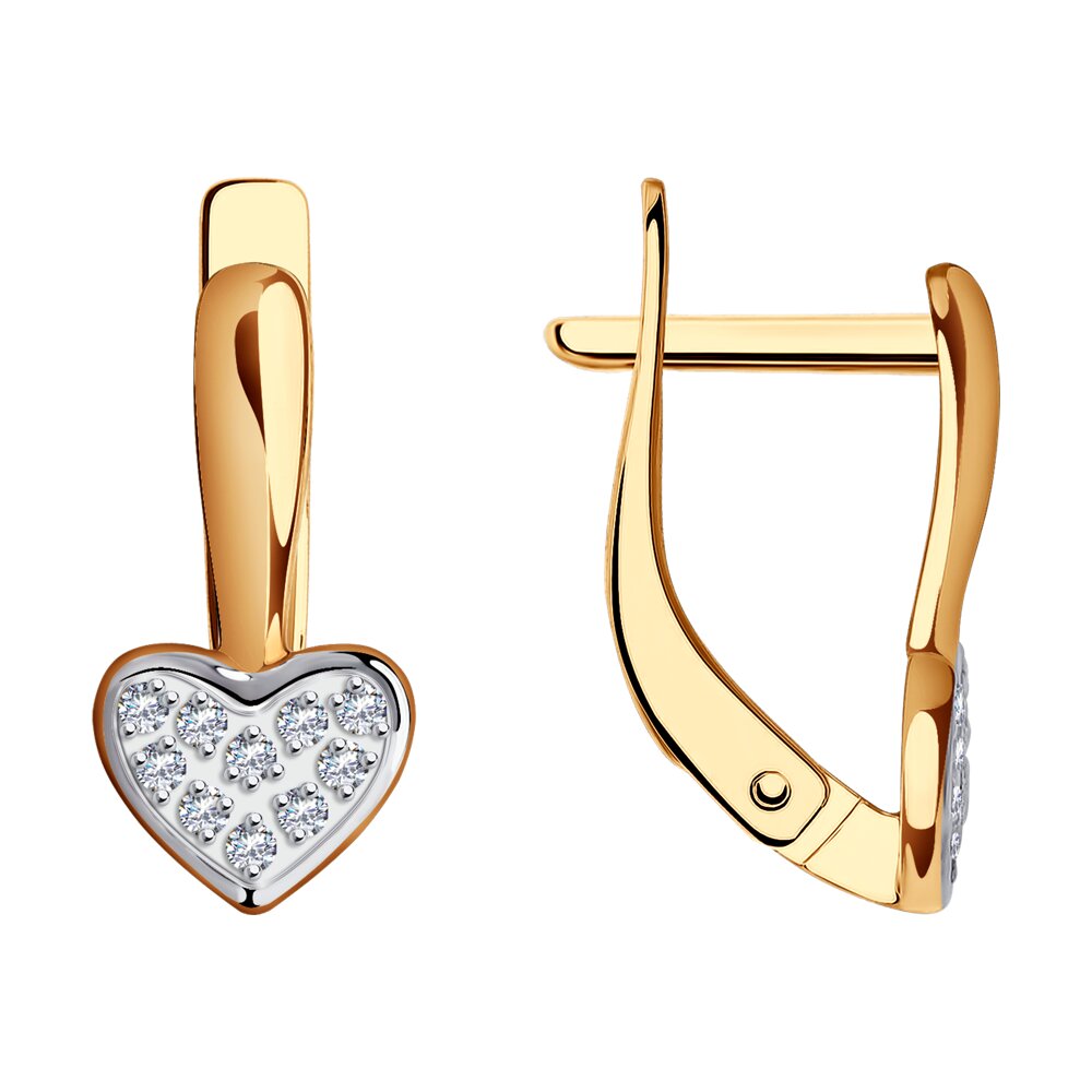 

Серьги из красного золота SOKOLOV 029786, фианит, 029786