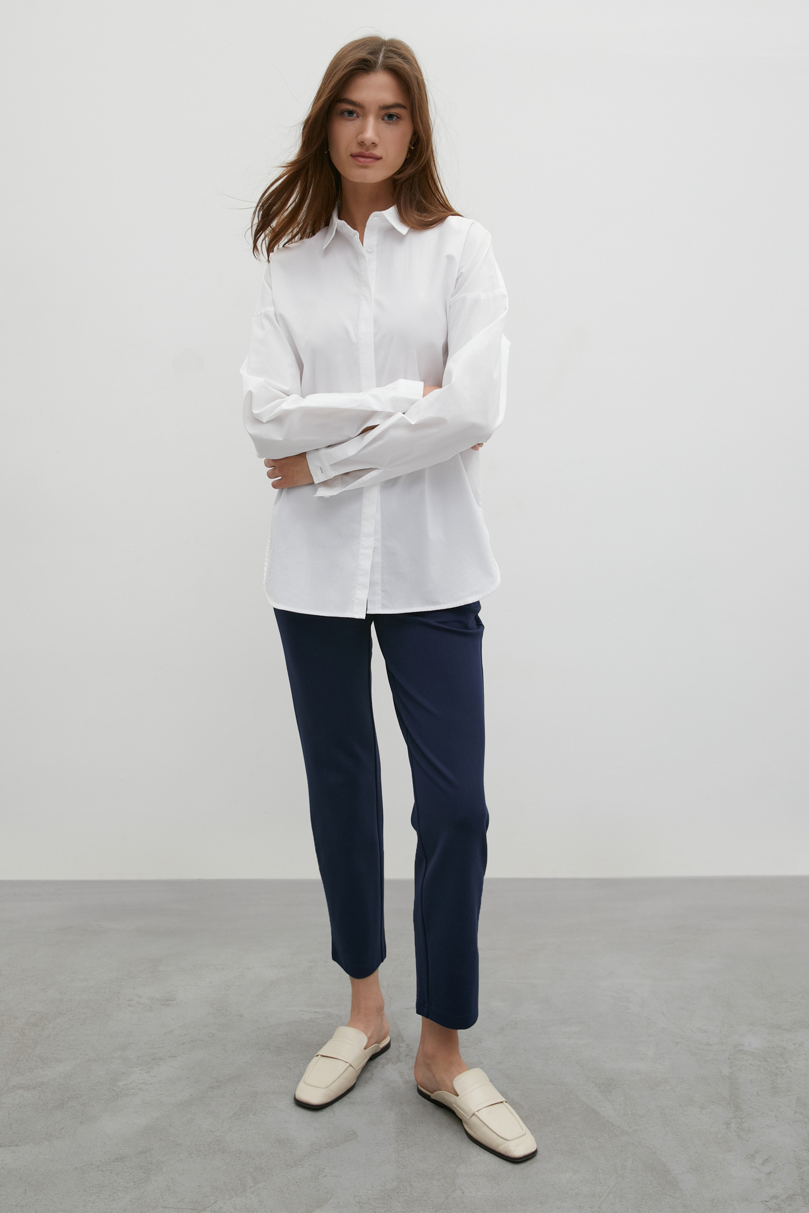 

Брюки женские Finn Flare FAC11040 синие XL, FAC11040
