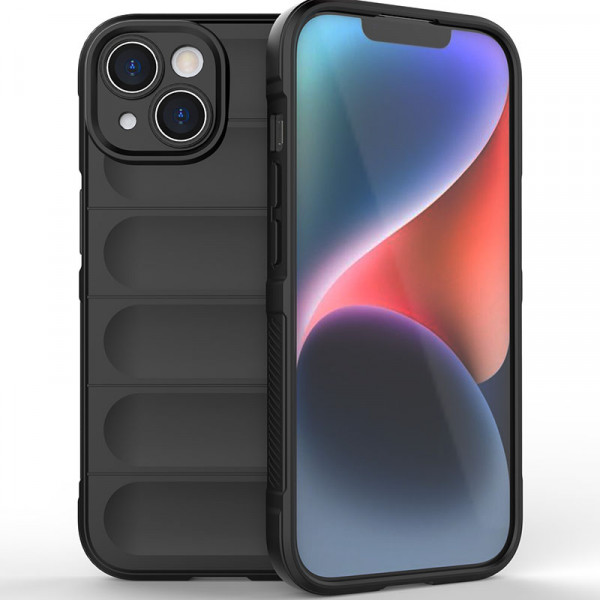 

Противоударный чехол Flex Silicone для Apple iPhone 15, черный, Flex Silicone