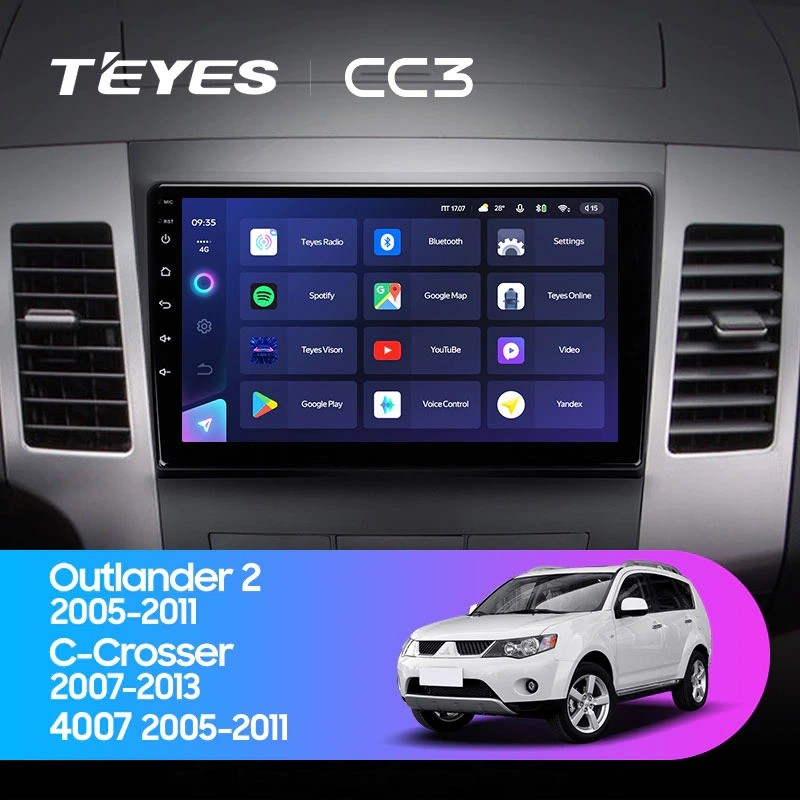 

Штатная магнитола Teyes CC3 4/32 Mitsubishi Outlander 2 (2005-2011) Тип-B, Teyes CC3 Mitsubishi Outlander 2 (2005-2011) Тип-B