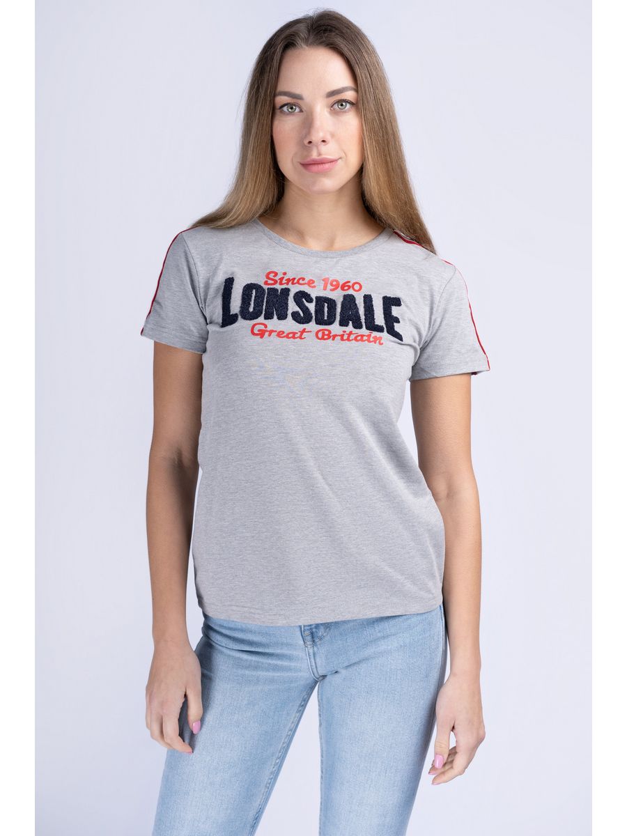 Футболка женская Lonsdale L2G21D006 серая 2XL