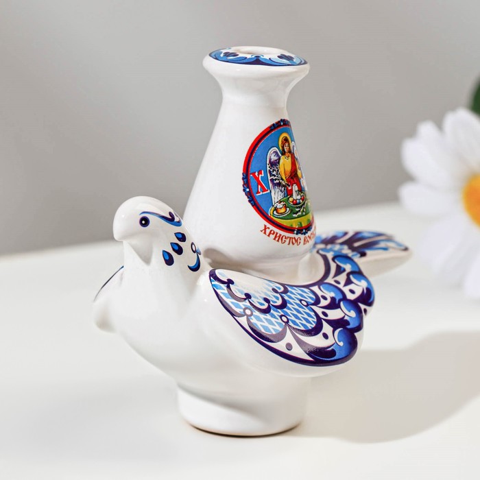 

Подсвечник "Голубь. Пасха",гжель 8 см, 4843834