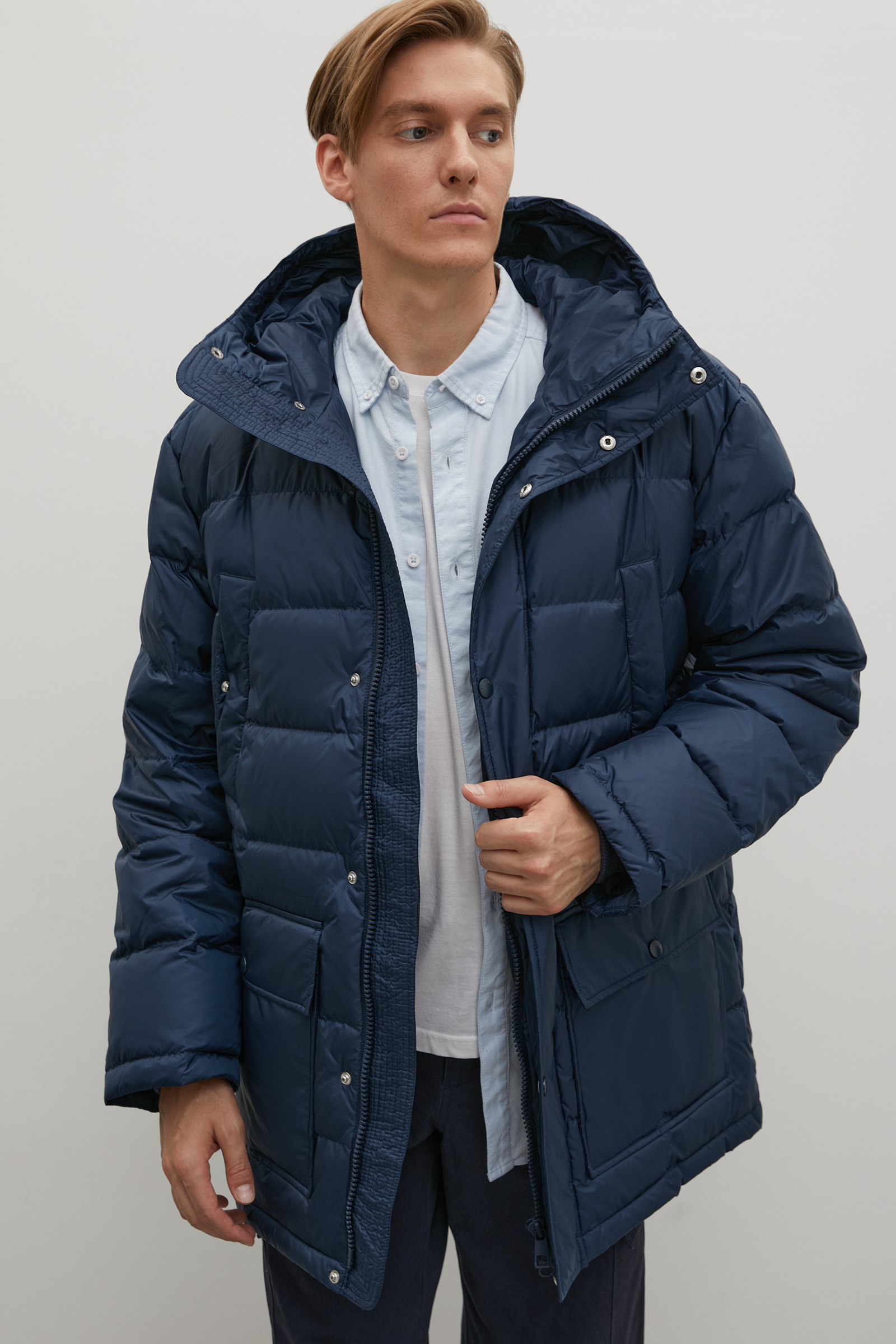 

Куртка мужская Finn Flare FWB21072 синяя L, Синий, FWB21072