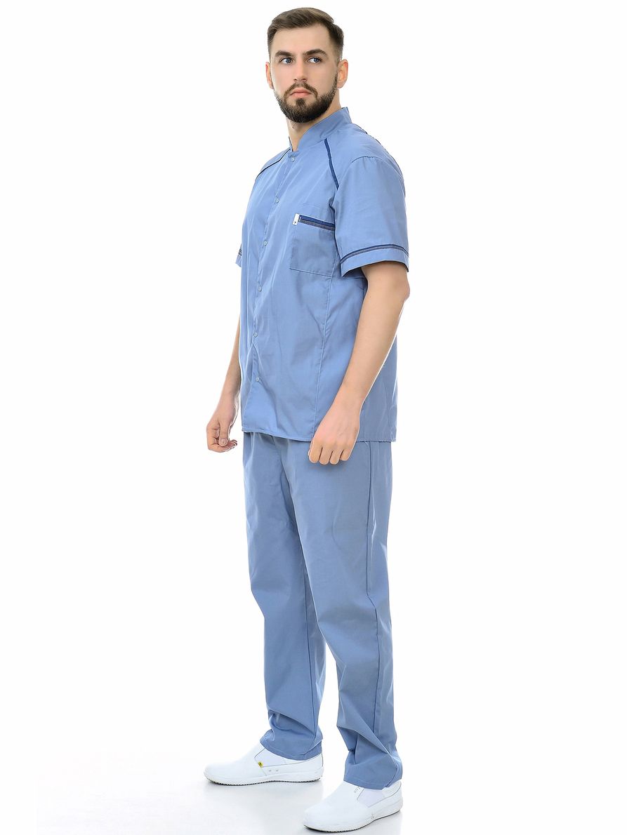 

Костюм медицинский мужской MedicalWear Михаил 110 голубой 56 RU, Михаил 110