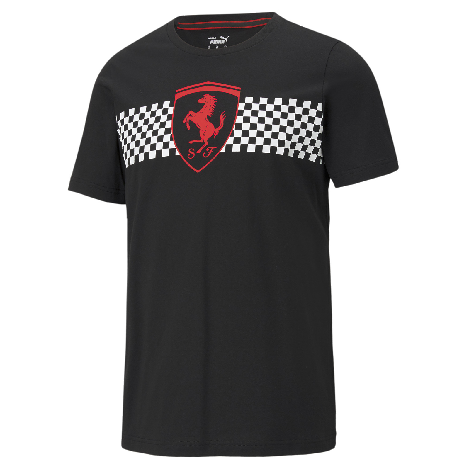 фото Футболка мужская ferrari race checkered flag tee puma черная 2xl