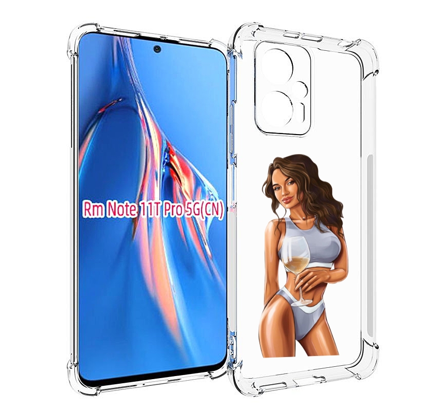 

Чехол MyPads девушка-в-сером-купальнике- женский для Xiaomi Redmi Note 11T Pro / 11T Pr..., Прозрачный, Tocco