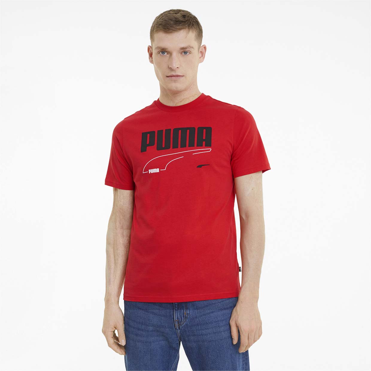 фото Футболка мужская rebel tee puma красная xl
