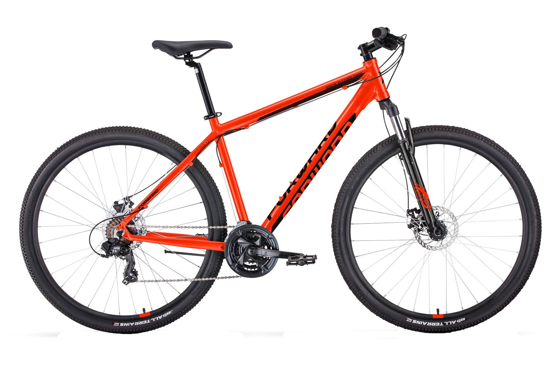 

Велосипед 29 FORWARD APACHE 2.0 CLASSIC (DISK) (21-ск.) 2022 (рама 17) красный/черный