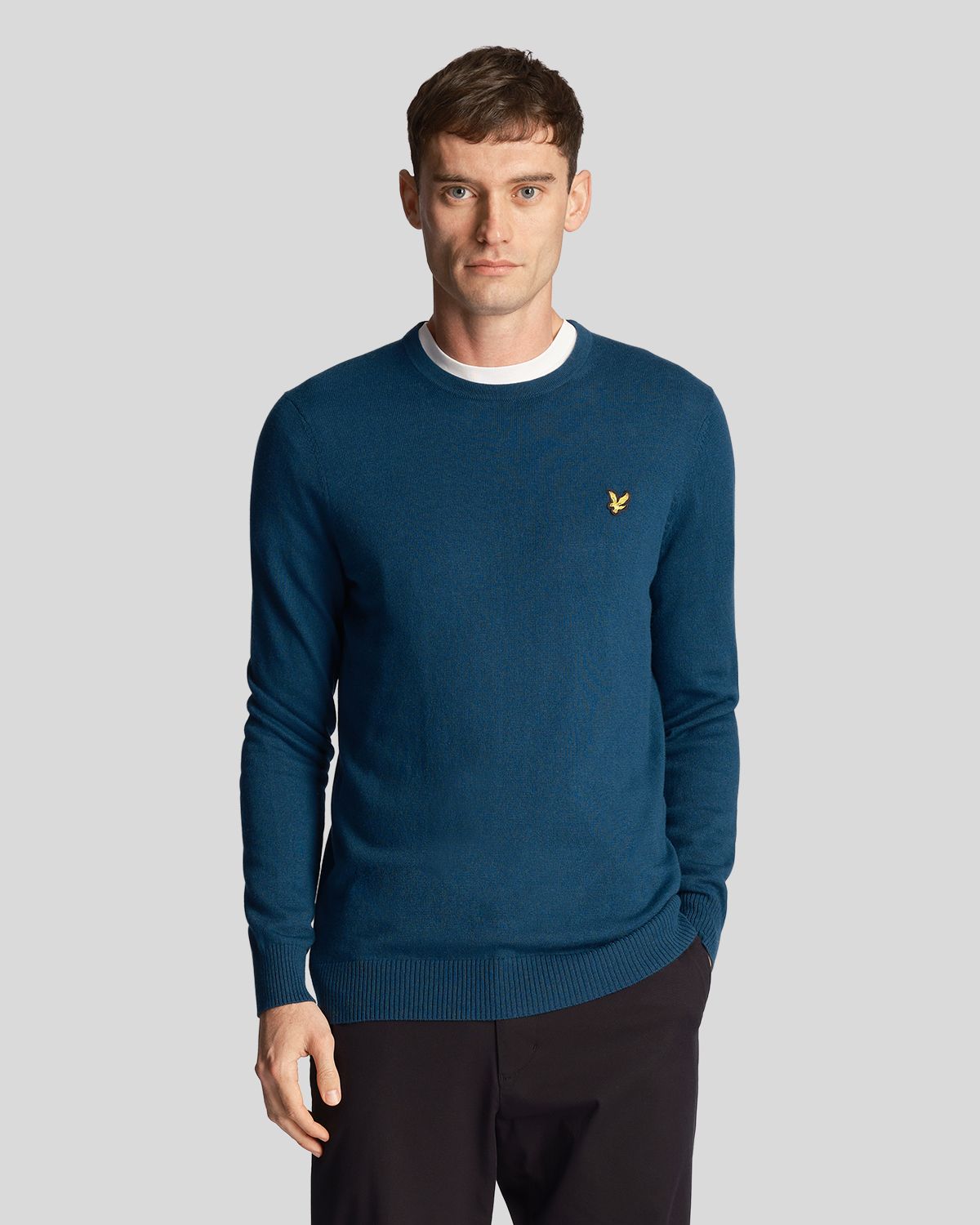 Джемпер мужской Lyle & Scott Cotton Merino Crew Jumper бирюзовый S