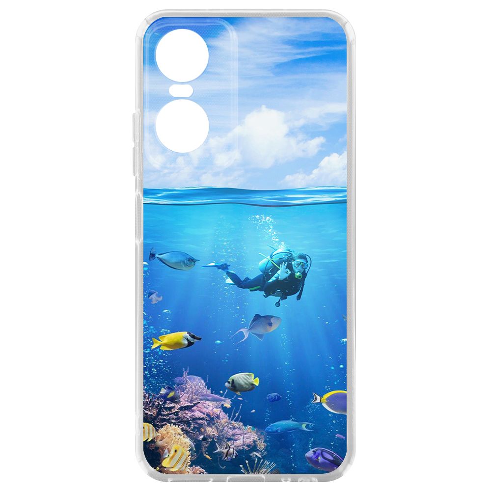 Чехол-накладка Krutoff Clear Case Австралия, Большой Барьерный Риф для Tecno POP 6 Pro