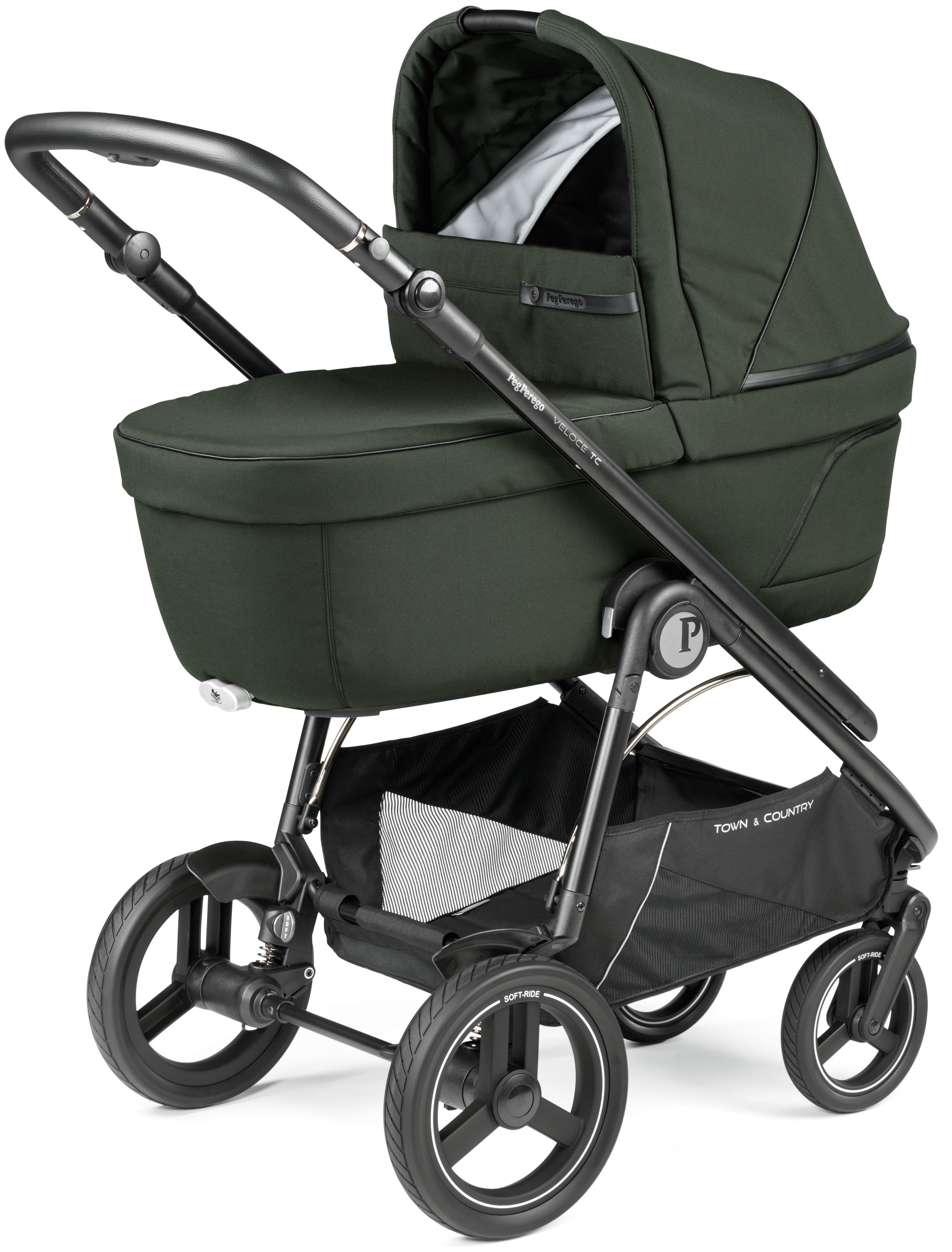 Коляска 2 в 1 Peg Perego Veloce TC Belvedere Green люлька peg perego culla belvedere green