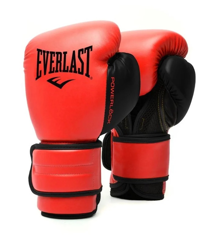 Перчатки тренировочные Everlast Powerlock PU 2 12oz красные, 1 пара