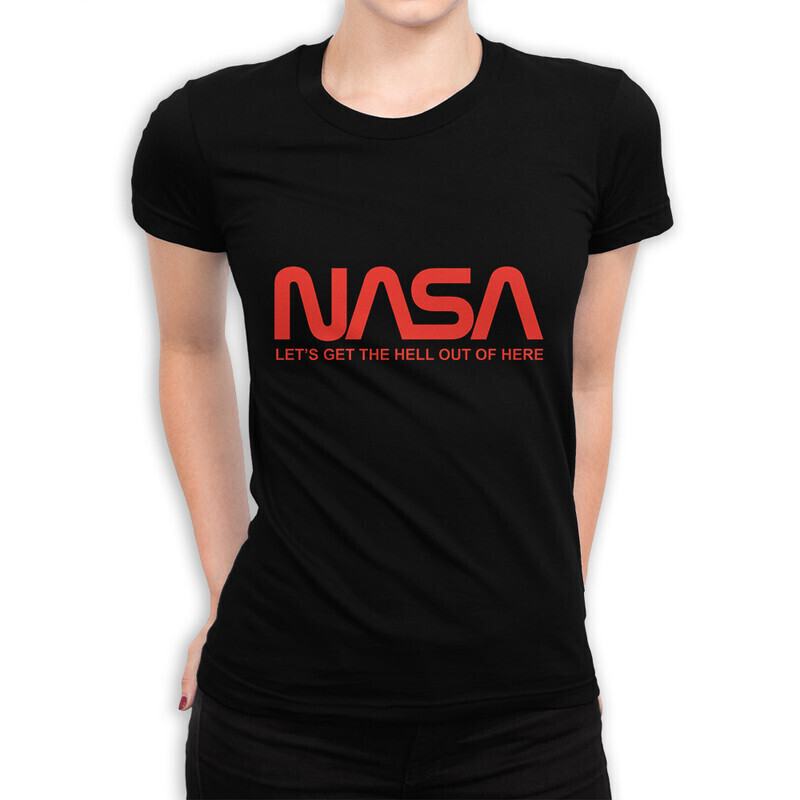 

Футболка женская Dream Shirts NASA 10003491 черная S, NASA 10003491