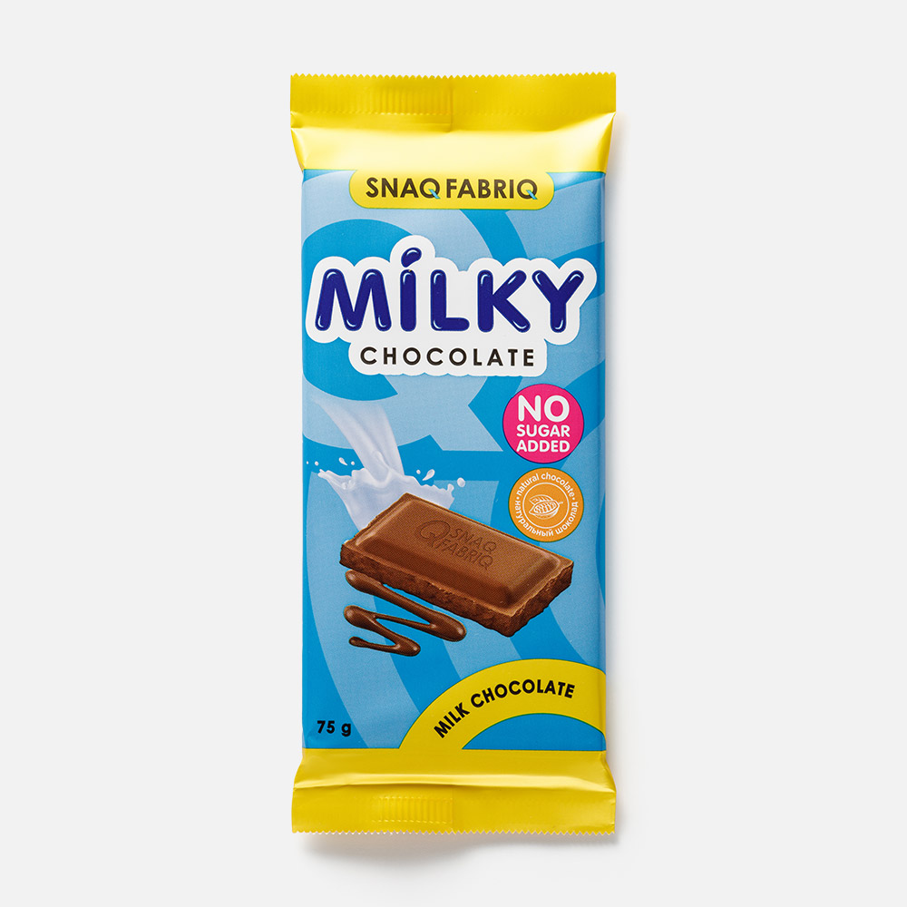 Молочный шоколад Snaq Fabriq Milky, без сахара, 75 г