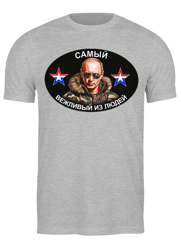 

Футболка мужская Printio Putin серая XL, Серый, Putin