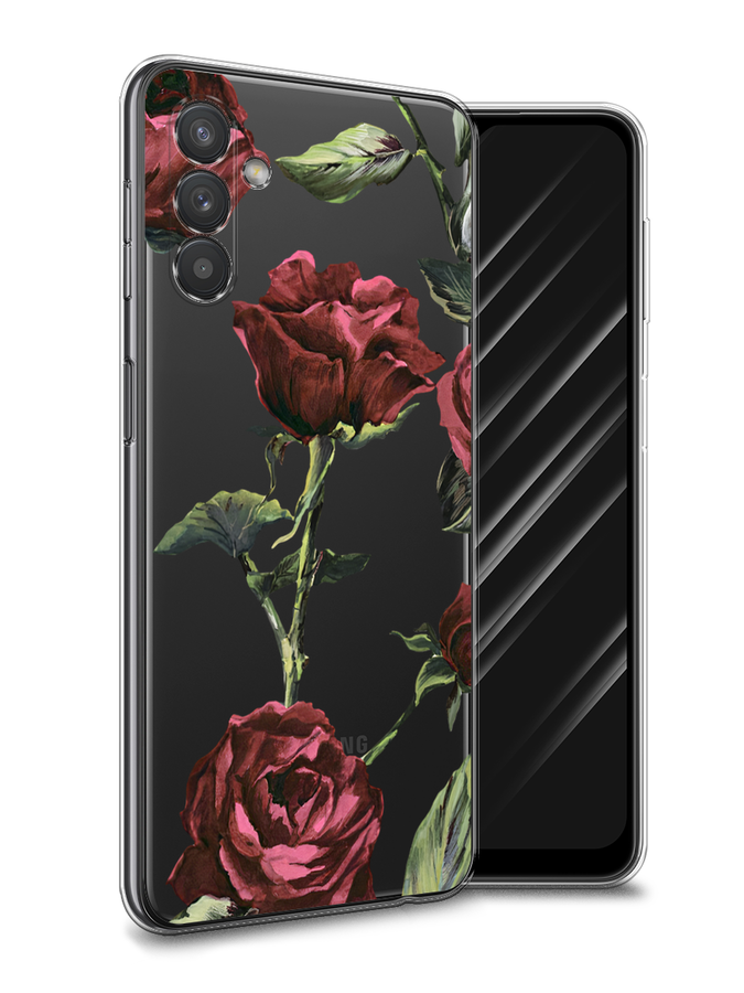 

Чехол Awog на Samsung Galaxy A13 5G / Самсунг A13 5G "Бордовые розы фон", Красный, 2104150-8