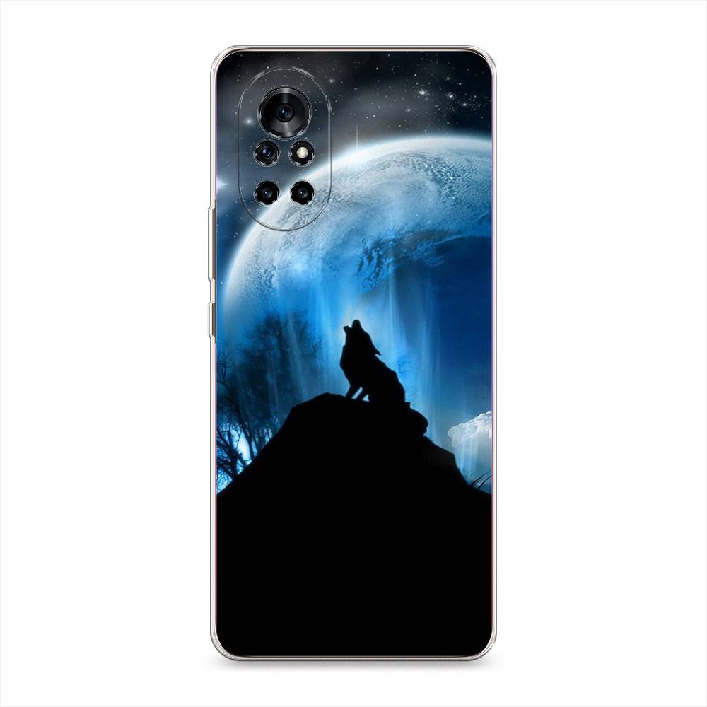 

Чехол на Honor V40 Lite "Волк 2", Синий;черный;белый, 6105750-1