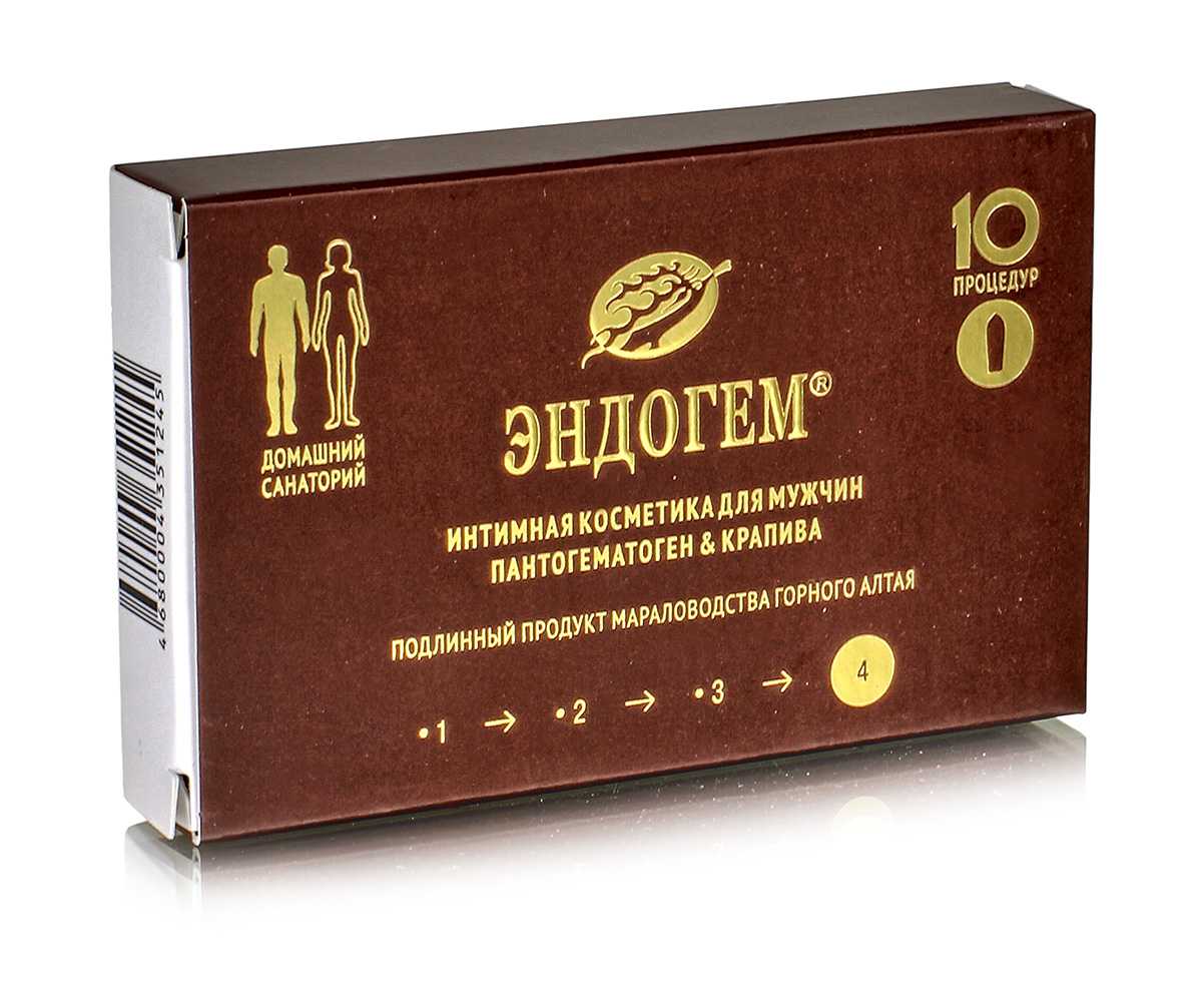 

Эндогем для мужчин №4. Пантогематоген и крапива.10 суппозиториев. Для мужского здоровья.