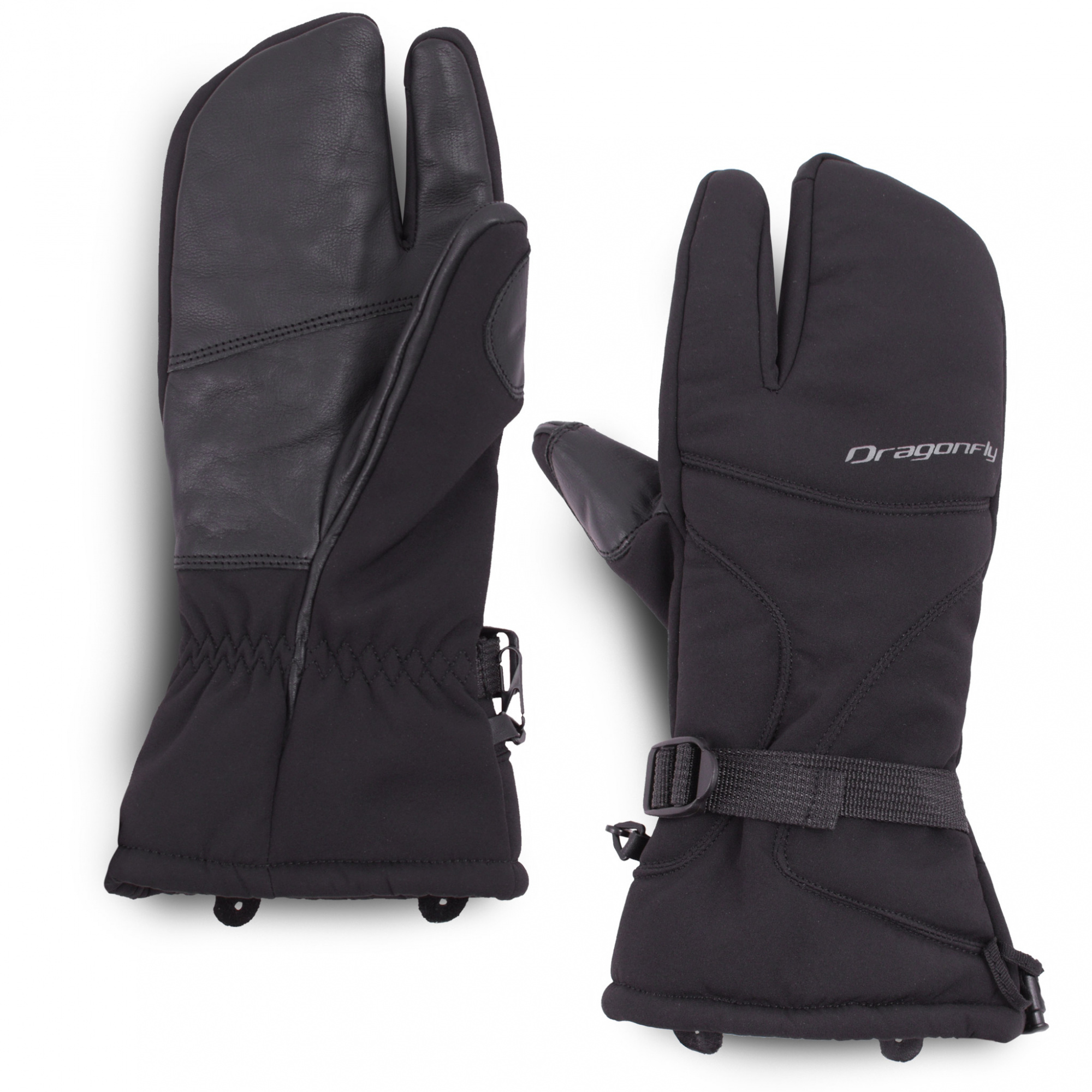 Dragonfly Варежки снегоходные DF SNOWMOBILE MITTENS Black (L (20.5))