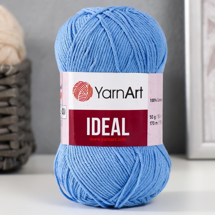 фото Пряжа yarnart ideal 100% хлопок 170 м, 1 шт, 50 г, 239 темно-голубой (9554837)