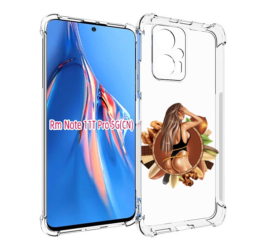 

Чехол MyPads девушка-в-черном-купальнике женский для Xiaomi Redmi Note 11T Pro / 11T Pr..., Прозрачный, Tocco