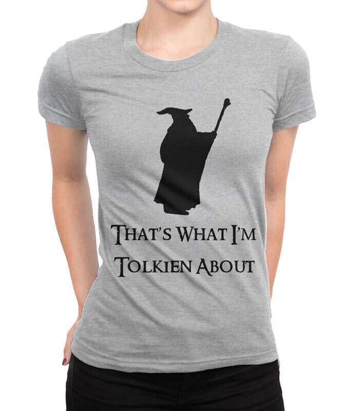 

Футболка женская Dream Shirts Гэндальф - That's What I'm Tolkien About серая XL, Гэндальф - That's What I'm Tolkien About