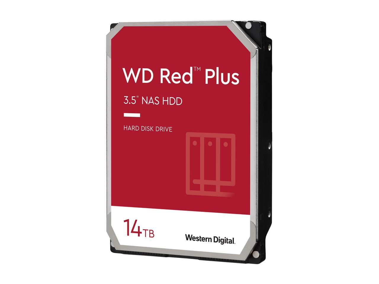 

14 ТБ Внутренний жесткий диск Western Digital Red Plus 3.5" (WD140EFGX), Red Plus