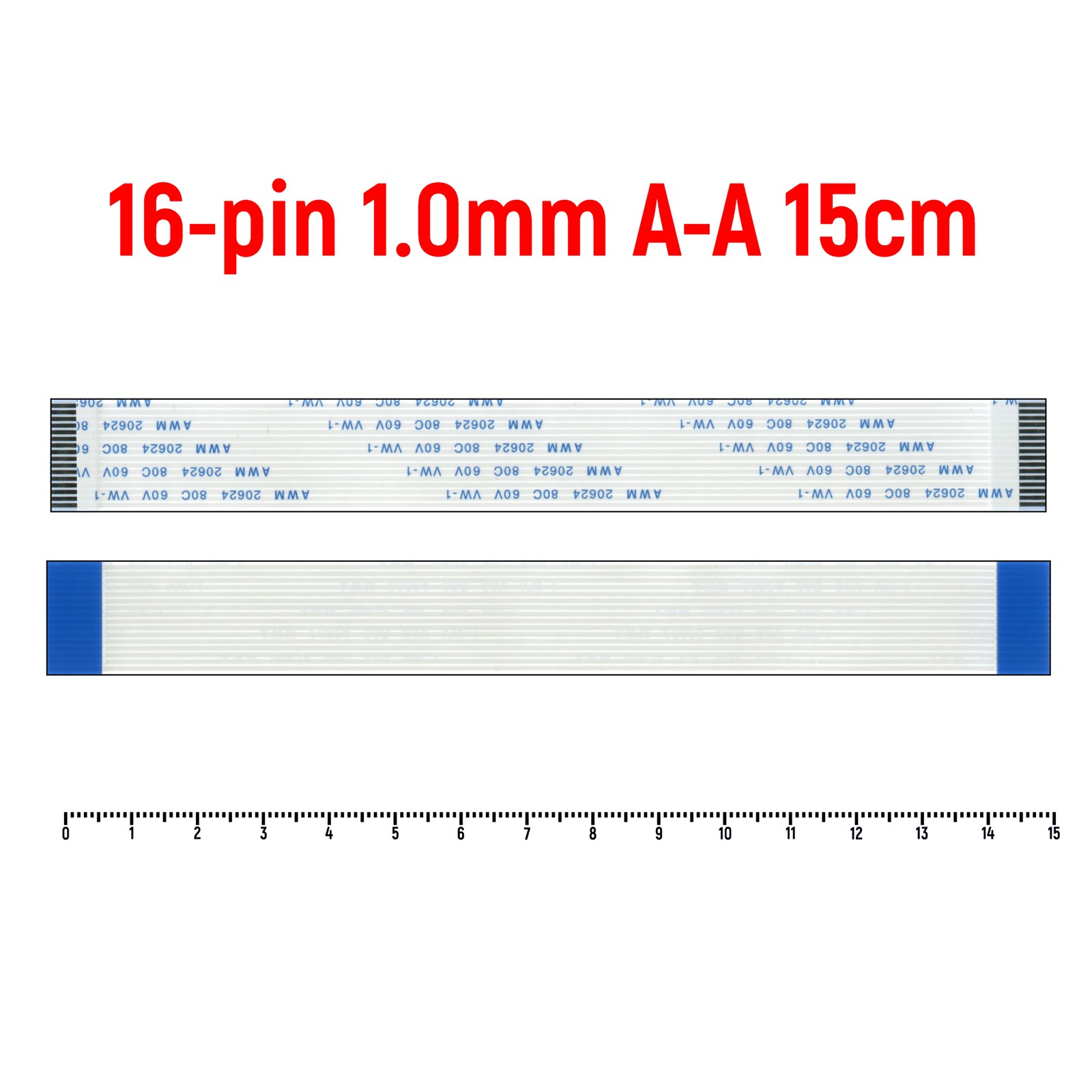Шлейф FFC 16-pin Шаг 1.0mm Длина 15cm