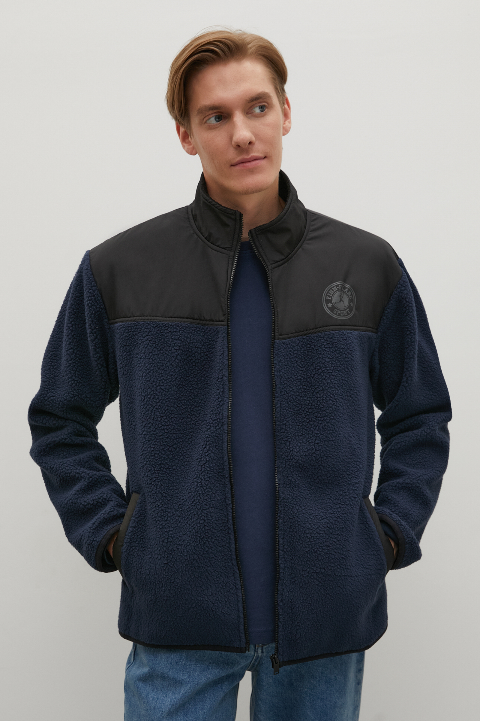 

Толстовка мужская Finn Flare FAC23012 синяя M, FAC23012