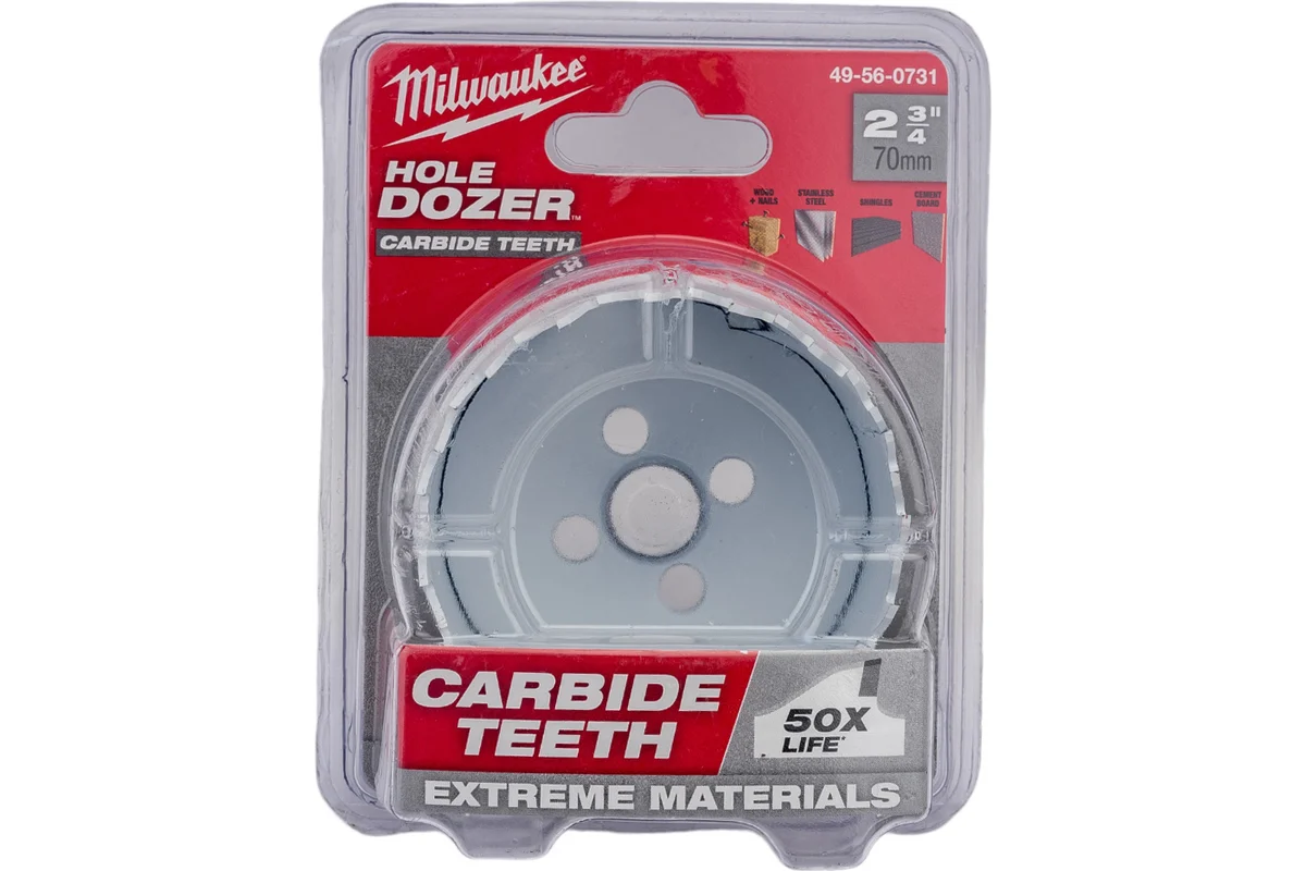 

Биметаллическая коронка HOLEDOZER CARBIDE 70мм (1 шт), H/Saw TCT 70mm1pc
