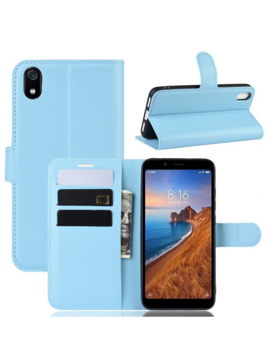 

Чехол Wallet для смартфона Xiaomi Redmi 7A голубой