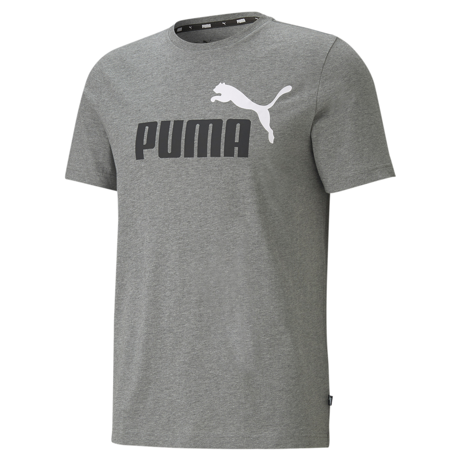 

Футболка мужская Ess+ 2 Col Logo Tee PUMA серая M, Ess+ 2 Col Logo Tee