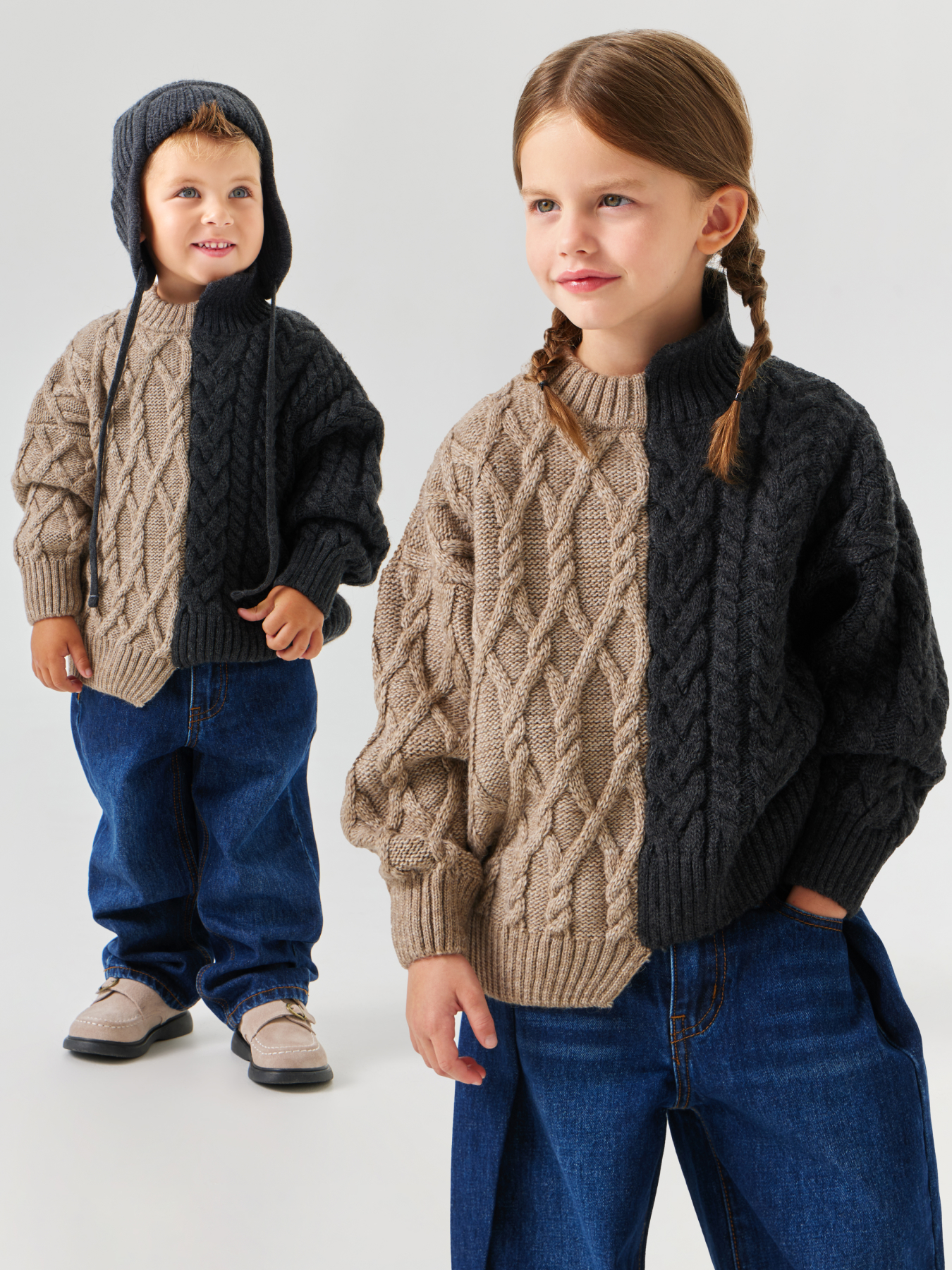 

Свитер детский Happy Baby 88558, dark-grey, 92, Серый;бежевый, 88558
