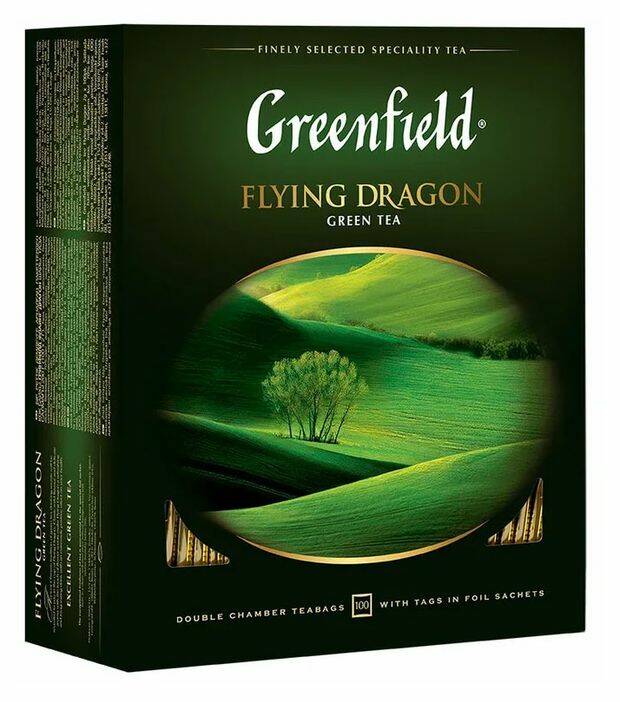 Чай Greenfield Flying Dragon , зеленый, 100 пак.