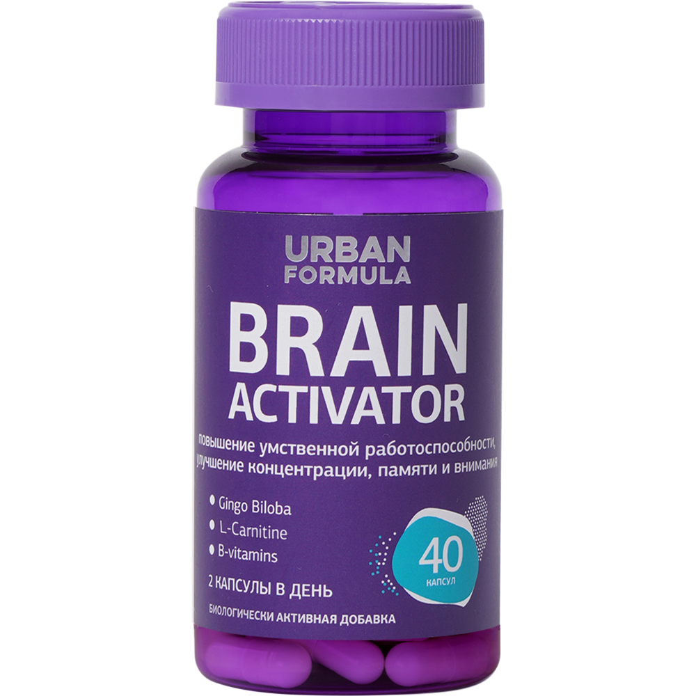 Комплекс для улучшения памяти и внимания Urban Formula Brain Activator капсулы 40 шт.