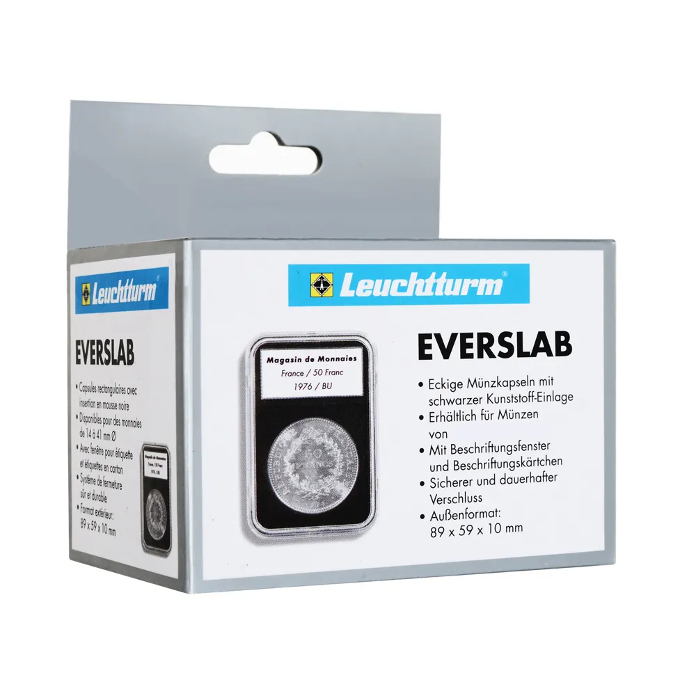 

Капсулы для монет Leuchtturm1917 342032 Everslab25 для монет 25 мм, 5 шт