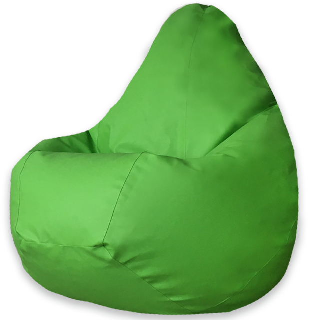 Кресло Мешок Груша Зеленая ЭкоКожа L, Классический