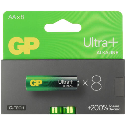 

Батарейка GP AA (LR6) 15AUPA21-2CRB8 96/768, 8 шт. в упаковке, GP Ultra+G-TECH