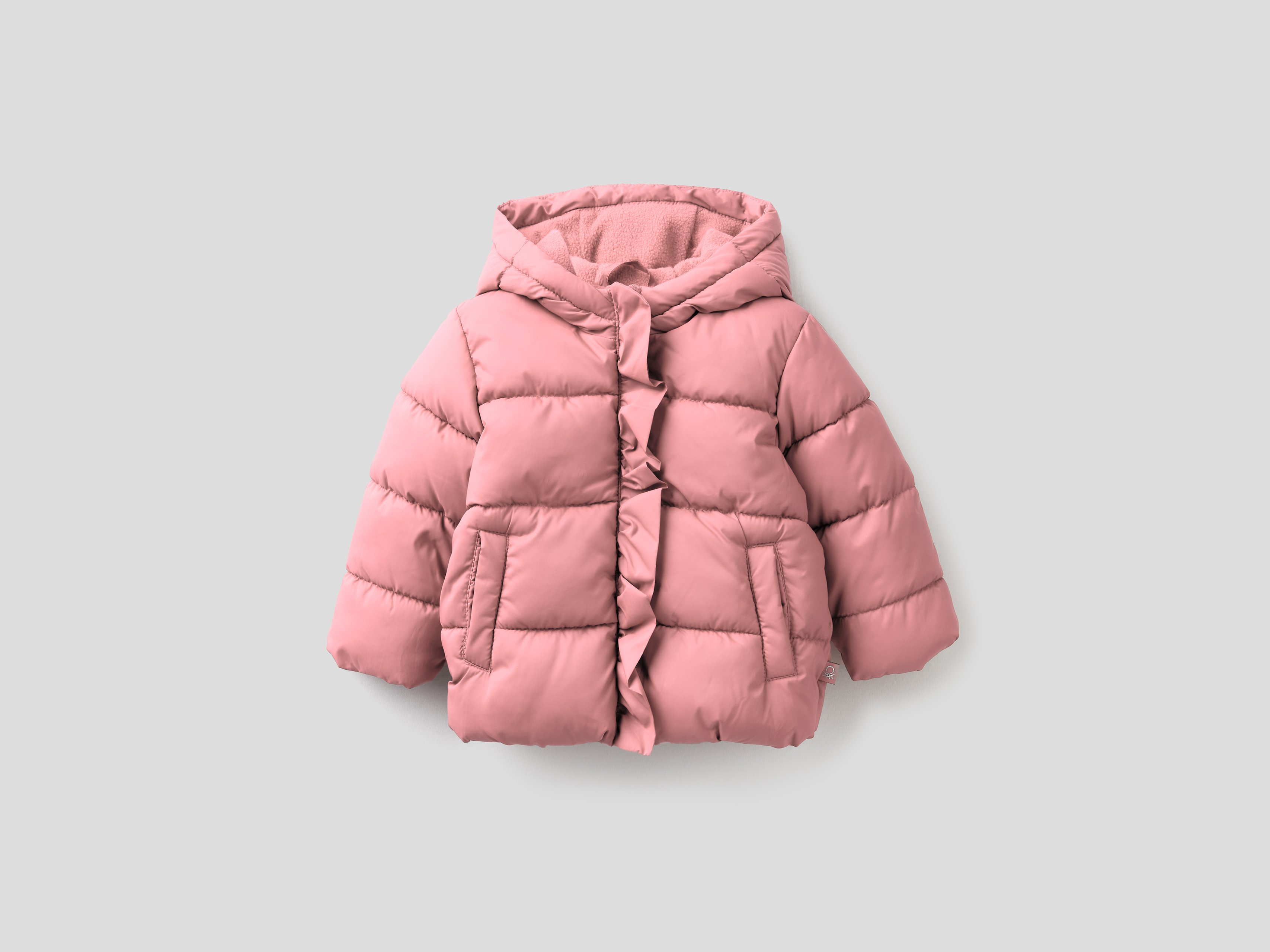 фото Куртка для девочек benetton цв. розовый р.98 united colors of benetton