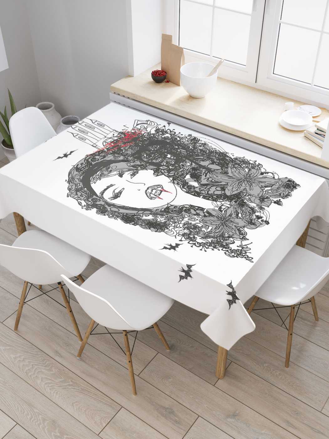 

Скатерть прямоугольная JoyArty "Замок Дракулы" из оксфорда, 120x145 см, Серый, Замок Дракулы