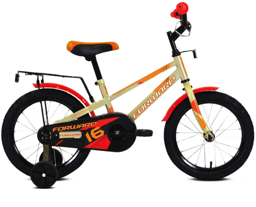 фото Велосипед 16 forward meteor 2022 серый/оранжевый