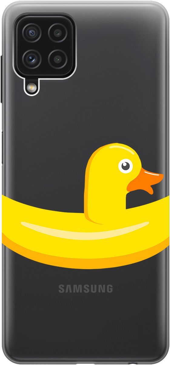 

Чехол на Samsung Galaxy A22 "Duck Swim Ring" прозрачный, Прозрачный;белый, 5366