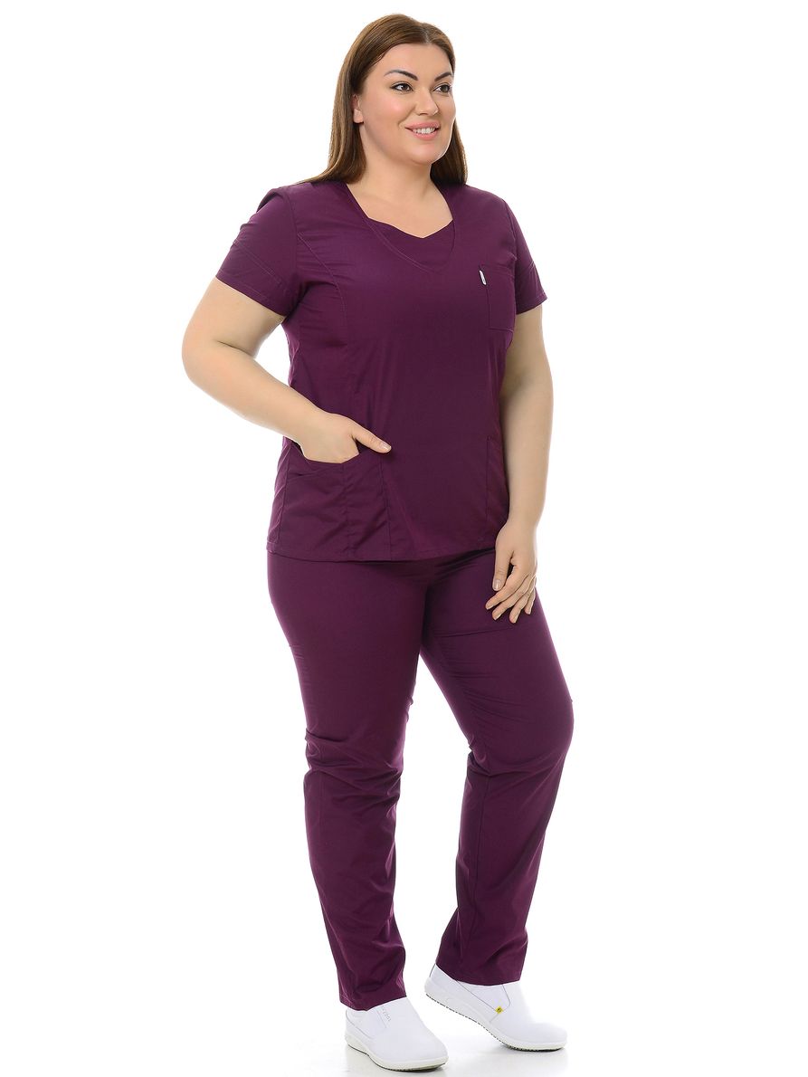 фото Костюм медицинский женский medicalwear олеся 104 фиолетовый 58 ru