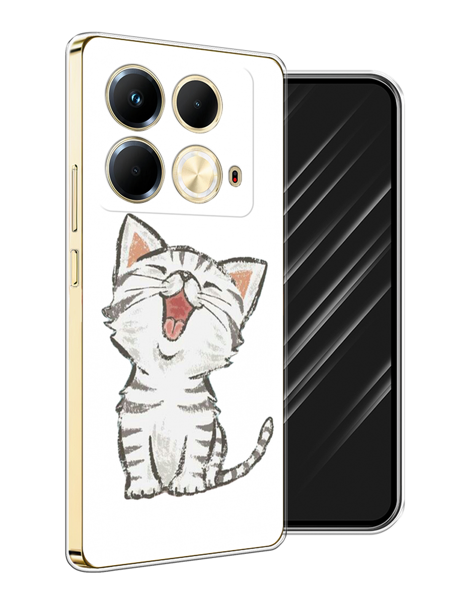 

Чехол Awog на Infinix Note 40 "Котенок рисованный", Серый;белый, 3105850-1
